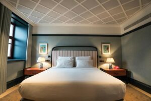 Welcoming hotel bedroom